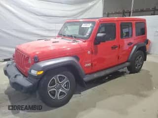 2021 Jeep Wrangler Unlimited 80th Anniversary z VIN 1C4HJXDG4MW512959, wystawiony jako Copart lot #72068575 z przebiegiem 49 015 mil mil oraz Szkoda całkowita • Salvage title. Historia ofert i sprzedaży dostępna na DreamBid. Obrazek 1.