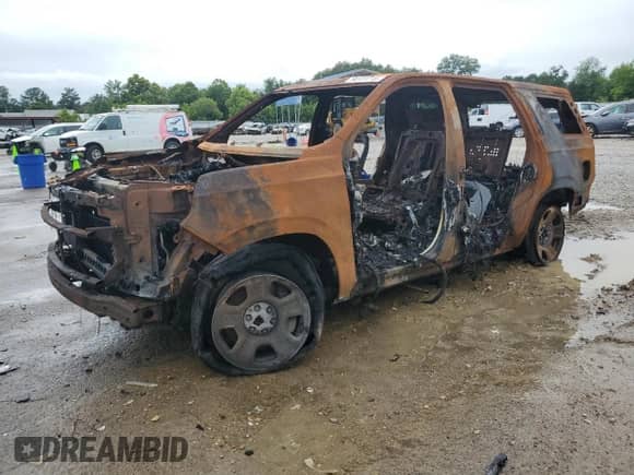 2023 Chevrolet Tahoe Commercial with VIN 1GNSCLED1PR241396, listed as a Copart auction lot 58122215 with Not provided miles and Salvage title. Bid and sale history available at DreamBid. Image 1.