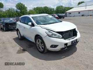 2015 Nissan Murano SL with VIN 5N1AZ2MH7FN242619, listed as a IAAI auction lot 42377153 with 78,858 mi miles and . Bid and sale history available at DreamBid. Image 1.