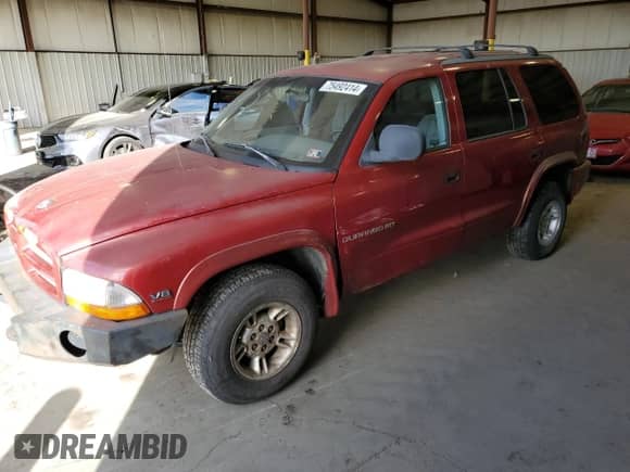 1998 Dodge Durango with VIN 1B4HS28Y9WF106825, listed as a Copart auction lot 75492414 with 148,269 mi miles and Salvage title. Bid and sale history available at DreamBid. Image 1.