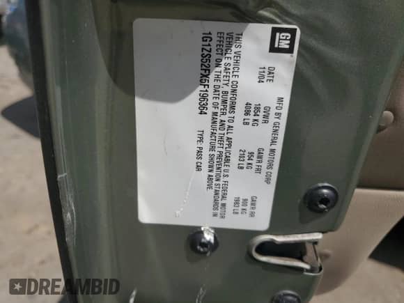 2005 Chevrolet Malibu с VIN 1G1ZS52FX5F196364, выставлен на аукционе Copart как лот 68655065 с пробегом 123 029 миль миль и Списание • Salvage title. История ставок и продаж доступна на DreamBid. Изображение 12.