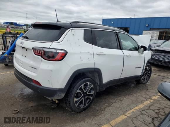 2022 Jeep Compass Limited with VIN 3C4NJDCB8NT111137, listed as a Copart auction lot 69789375 with Not provided miles and Non repairable. Bid and sale history available at DreamBid. Image 3.