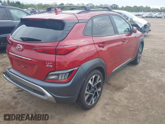 2022 Hyundai Kona Limited with VIN KM8K5CA30NU909498, listed as a IAAI auction lot 43451526 with 6,115 mi miles and . Bid and sale history available at DreamBid. Image 4.