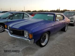 1972 Chevrolet Chevelle с VIN 1D37H2R603005, выставлен на аукционе Copart как лот 74749134 с пробегом Не указан миль и Списание • Salvage title. История ставок и продаж доступна на DreamBid. Изображение 1.
