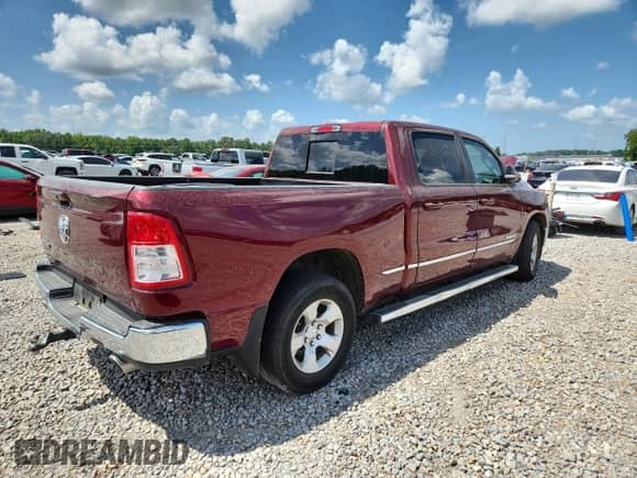 2022 Ram 1500 Big Horn with VIN 1C6RREMT3NN316055, listed as a Copart auction lot 64795325 with 35,113 mi miles and Salvage title. Bid and sale history available at DreamBid. Image 3.