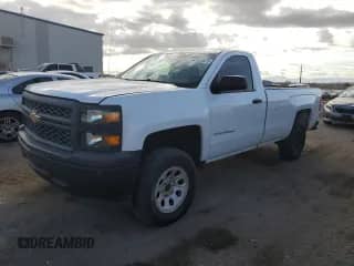 2014 Chevrolet Silverado 1500 Work Truck with VIN 1GCNCPEC2EZ237763, listed as a Copart auction lot 42826575 with 154,698 mi miles and Salvage title. Bid and sale history available at DreamBid. Image 1.