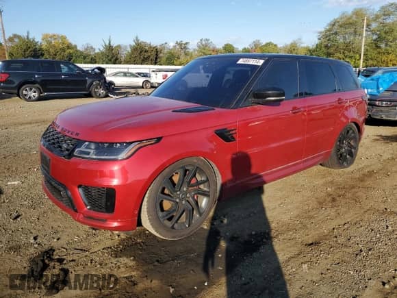 2018 Land Rover Range Rover Sport HSE Dynamic with VIN SALWV2SV8JA810934, listed as a Copart auction lot 74897114 with 58,744 mi miles and Clean title. Bid and sale history available at DreamBid. Image 1.