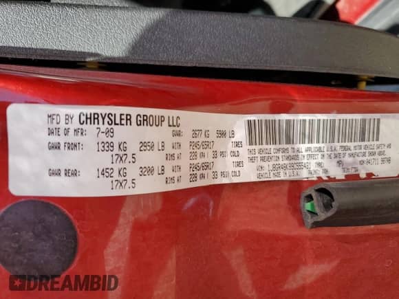 2009 Jeep Grand Cherokee Rocky Mountain с VIN 1J8GR48K89C555431, выставлен на аукционе Copart как лот 75286534 с пробегом Не указан миль и Списание • Salvage title. История ставок и продаж доступна на DreamBid. Изображение 13.