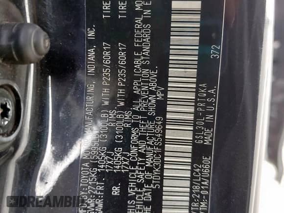 2015 Toyota Sienna XLE z VIN 5TDYK3DC1FS549649, wystawiony jako Copart lot #70762555 z przebiegiem 106 883 mil mil oraz Szkoda całkowita • Salvage title. Historia ofert i sprzedaży dostępna na DreamBid. Obrazek 14.