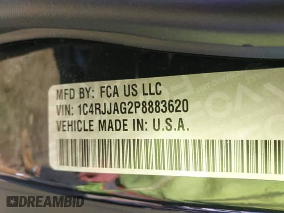 2023 Jeep Grand Cherokee Altitude с VIN 1C4RJJAG2P8883620, выставлен на аукционе IAAI как лот 41483238 с пробегом 50 505 миль миль и . История ставок и продаж доступна на DreamBid. Изображение 9.