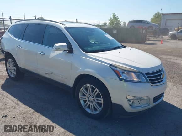 2013 Chevrolet Traverse LT with VIN 1GNKRGKD7DJ258465, listed as a IAAI auction lot 43003995 with 134,052 mi miles and . Bid and sale history available at DreamBid. Image 1.