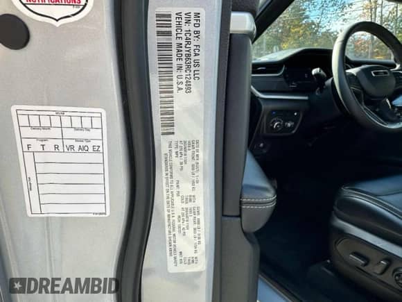 2024 Jeep Grand Cherokee with VIN 1C4RJYB63RC124893, listed as a Copart auction lot 90138765 with 55,721 mi miles and Clean title. Bid and sale history available at DreamBid. Image 10.