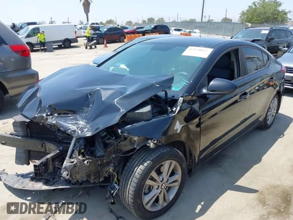 2017 Hyundai Elantra Value Edition with VIN KMHD84LFXHU407227, listed as a IAAI auction lot 42570927 with 98,260 mi miles and . Bid and sale history available at DreamBid. Image 2.