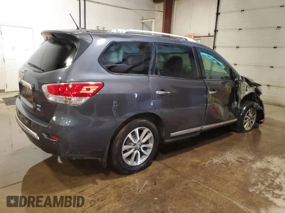 2014 Nissan Pathfinder SL with VIN 5N1AR2MMXEC639152, listed as a Copart auction lot 67602974 with 108,842 mi miles and Clean title. Bid and sale history available at DreamBid. Image 3.
