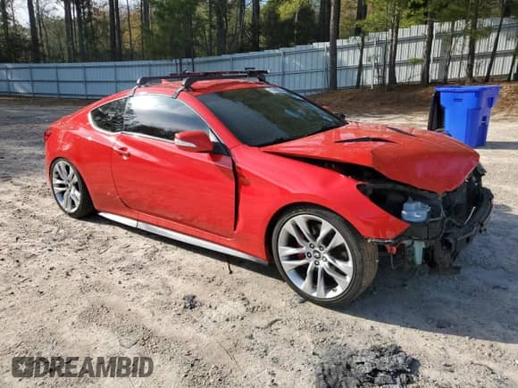 2016 Hyundai Genesis Coupe R-Spec with VIN KMHHU6KJ2GU131350, listed as a Copart auction lot 51492095 with 98,955 mi miles and Salvage title. Bid and sale history available at DreamBid. Image 4.