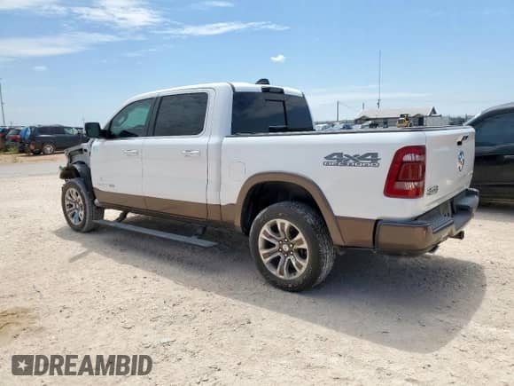 2022 Ram 1500 Longhorn with VIN 1C6SRFKT2NN308278, listed as a Copart auction lot 65649875 with 35,820 mi miles and Salvage title. Bid and sale history available at DreamBid. Image 2.