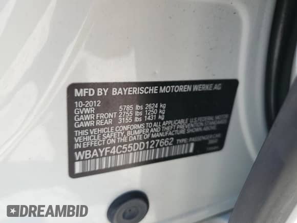 2013 BMW 7 Series 740Li xDrive с VIN WBAYF4C55DD127662, выставлен на аукционе Copart как лот 66052025 с пробегом 115 817 миль миль и Чистый • Clean title. История ставок и продаж доступна на DreamBid. Изображение 12.