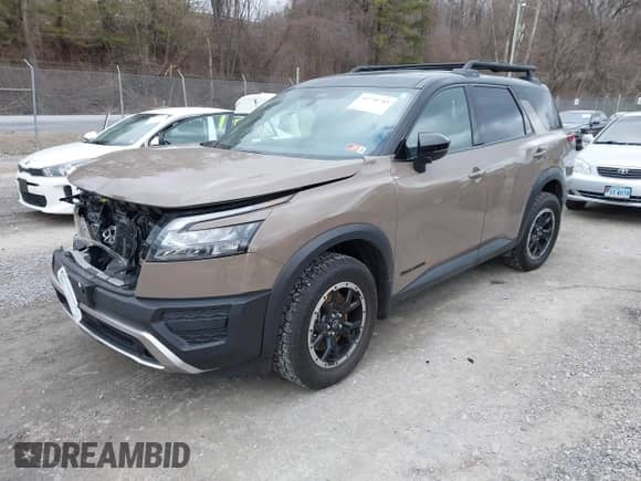 2023 Nissan Pathfinder Rock Creek with VIN 5N1DR3BD9PC254223, listed as a IAAI auction lot 41738783 with 21,231 mi miles and . Bid and sale history available at DreamBid. Image 19.