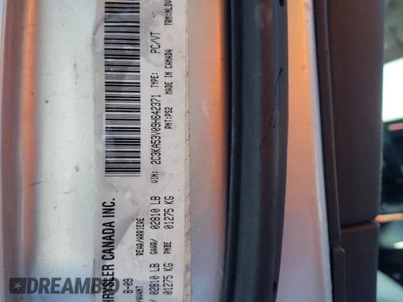 2009 Chrysler 300 Touring с VIN 2C3KA53V09H642371, выставлен на аукционе Copart как лот 42331035 с пробегом Не указан миль и Списание • Salvage title. История ставок и продаж доступна на DreamBid. Изображение 12.