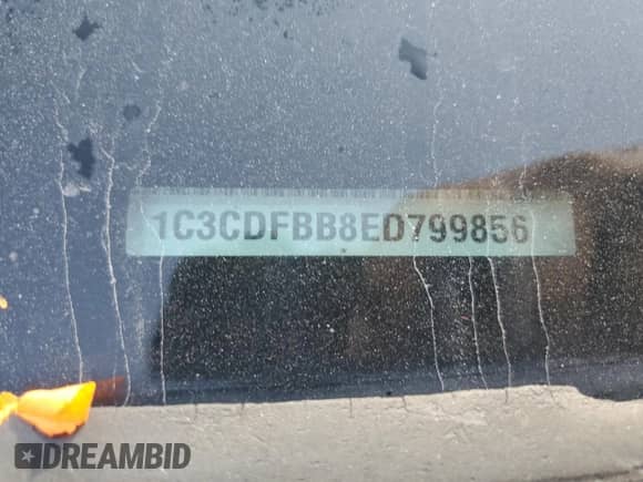 2014 Dodge Dart SXT z VIN 1C3CDFBB8ED799856, wystawiony jako Copart lot #69753825 z przebiegiem Nie podano mil oraz Szkoda całkowita • Salvage title. Historia ofert i sprzedaży dostępna na DreamBid. Obrazek 13.