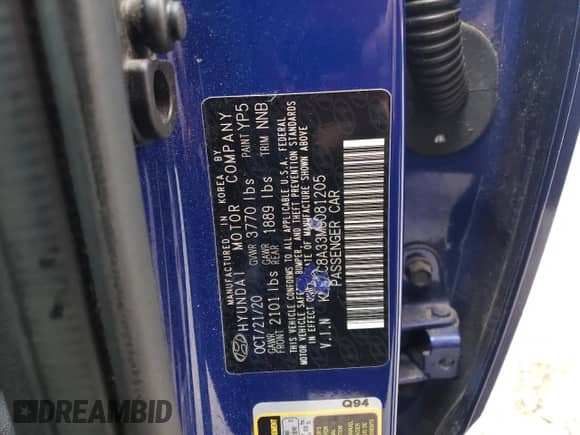 2021 Hyundai Venue SEL z VIN KMHRC8A33MU081205, wystawiony jako Copart lot #56453684 z przebiegiem 21 617 mil mil oraz Nie do naprawy • Non repairable. Historia ofert i sprzedaży dostępna na DreamBid. Obrazek 16.