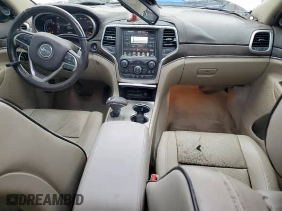 2015 Jeep Grand Cherokee Overland with VIN 1C4RJECG5FC635328, listed as a Copart auction lot 50740185 with 187,041 mi miles and Salvage title. Bid and sale history available at DreamBid. Image 8.