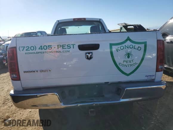 2005 Dodge 2500 SLT with VIN 3D7KR26D55G840336, listed as a Copart auction lot 73039634 with 34,341 mi miles and Salvage title. Bid and sale history available at DreamBid. Image 6.