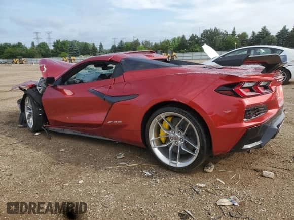 2025 Chevrolet Corvette 3LZ с VIN 1G1YF3D33S5606012, выставлен на аукционе Copart как лот 61483275 с пробегом 92 миль миль и На запчасти • Non repairable. История ставок и продаж доступна на DreamBid. Изображение 2.