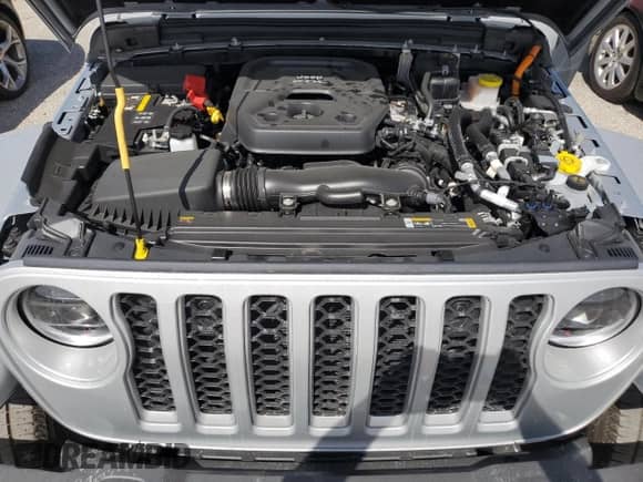 2023 Jeep Wrangler Sahara with VIN 1C4JJXP67PW608366, listed as a Copart auction lot 74335914 with Not provided miles and Non repairable. Bid and sale history available at DreamBid. Image 11.