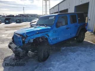 2024 Jeep Wrangler Willys with VIN 1C4PJXDNXRW123485, listed as a Copart auction lot 45659125 with 25,111 mi miles and Salvage title. Bid and sale history available at DreamBid. Image 1.