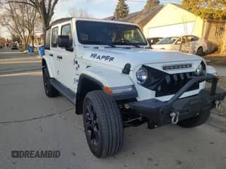 2022 Jeep Wrangler Unlimited Sahara с VIN 1C4HJXEG6NW255481, выставлен на аукционе Copart как лот 49181705 с пробегом 8 206 миль миль и Чистый • Clean title. История ставок и продаж доступна на DreamBid. Изображение 1.