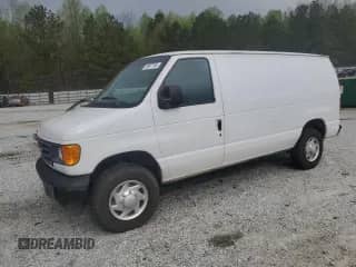 2006 Ford Econoline Cargo with VIN 1FTNE24W66HB42025, listed as a Copart auction lot 50987195 with 288,434 mi miles and Clean title. Bid and sale history available at DreamBid. Image 1.