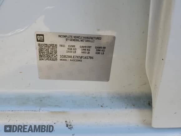 2022 Chevrolet Silverado 2500HD with VIN 1GB2WLE7XNF141794, listed as a Copart auction lot 79089104 with 55,043 mi miles and Salvage title. Bid and sale history available at DreamBid. Image 12.