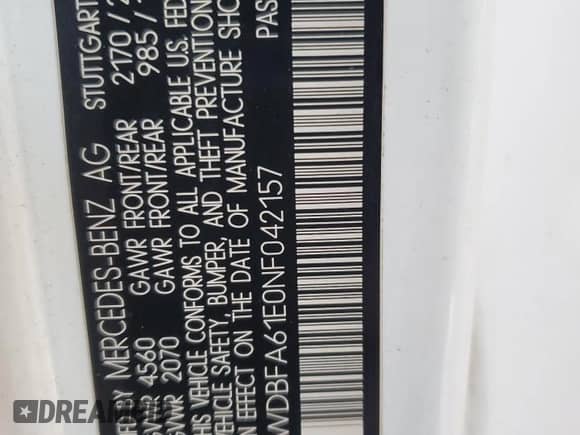 1992 Mercedes-Benz 300 с VIN WDBFA61E0NF042157, выставлен на аукционе Copart как лот 72055995 с пробегом 153 718 миль миль и Списание • Salvage title. История ставок и продаж доступна на DreamBid. Изображение 12.