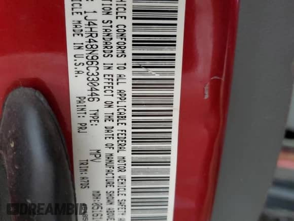 2006 Jeep Grand Cherokee Laredo with VIN 1J4HR48N96C330446, listed as a Copart auction lot 60747145 with 170,000 mi miles and Salvage title. Bid and sale history available at DreamBid. Image 13.