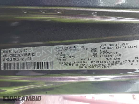 2021 Jeep Wrangler Unlimited Willys with VIN 1C4HJXDN3MW563173, listed as a IAAI auction lot 43073511 with 45,061 mi miles and . Bid and sale history available at DreamBid. Image 9.