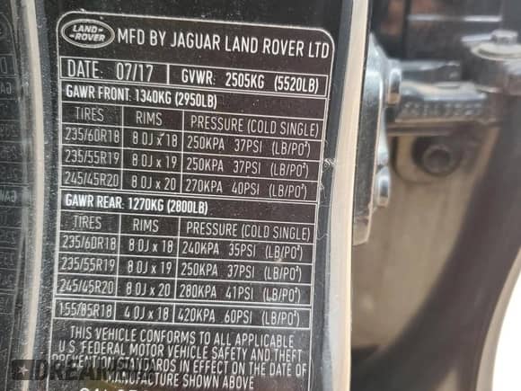 2017 Land Rover Discovery Sport HSE z VIN SALCR2BG9HH717107, wystawiony jako Copart lot #70843315 z przebiegiem 92 820 mil mil oraz Szkoda całkowita • Salvage title. Historia ofert i sprzedaży dostępna na DreamBid. Obrazek 13.