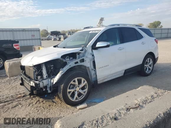 2021 Chevrolet Equinox Premier with VIN 3GNAXXEV8MS108157, listed as a Copart auction lot 86298795 with 40,005 mi miles and Salvage title. Bid and sale history available at DreamBid. Image 1.