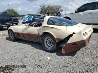 1981 Chevrolet Corvette с VIN 1G1AY8768B5102666, выставлен на аукционе Copart как лот 59477845 с пробегом 188 968 миль миль и Списание • Salvage title. История ставок и продаж доступна на DreamBid. Изображение 2.