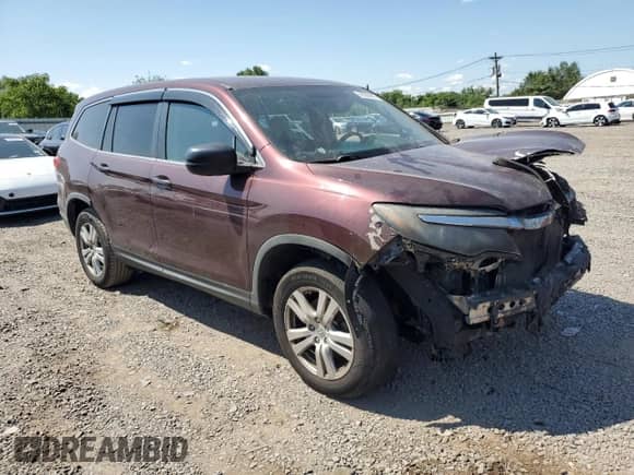 2016 Honda Pilot LX z VIN 5FNYF6H17GB020081, wystawiony jako Copart lot #68360665 z przebiegiem Nie podano mil oraz Szkoda całkowita • Salvage title. Historia ofert i sprzedaży dostępna na DreamBid. Obrazek 4.