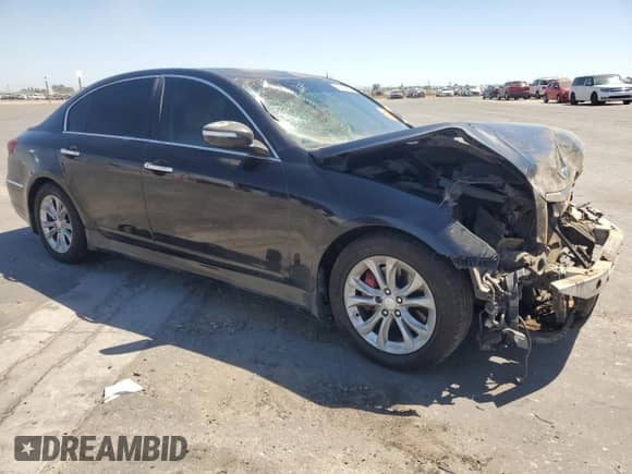 2013 Hyundai Genesis 3.8L with VIN KMHGC4DD0DU243442, listed as a Copart auction lot 66400245 with 146,494 mi miles and Salvage title. Bid and sale history available at DreamBid. Image 4.