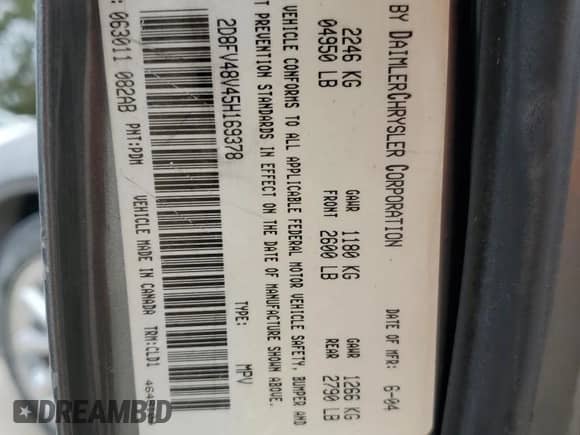 2005 Dodge Magnum SE с VIN 2D8FV48V45H169378, выставлен на аукционе Copart как лот 79414894 с пробегом 166 008 миль миль и Списание • Salvage title. История ставок и продаж доступна на DreamBid. Изображение 12.