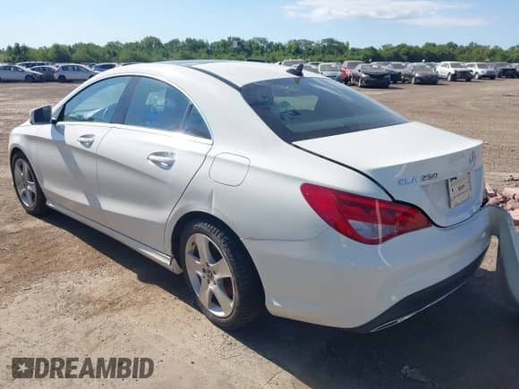 2018 Mercedes-Benz CLA 250 with VIN WDDSJ4GB6JN573600, listed as a IAAI auction lot 43056918 with Not provided miles and . Bid and sale history available at DreamBid. Image 3.