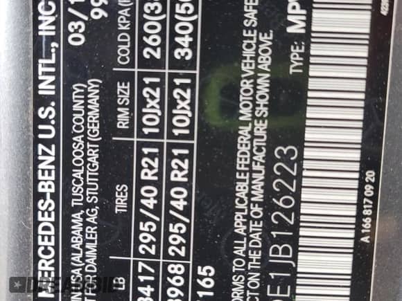 2018 Mercedes-Benz GLS 550 with VIN 4JGDF7DE1JB126223, listed as a Copart auction lot 68869025 with 132,914 mi miles and Salvage title. Bid and sale history available at DreamBid. Image 14.