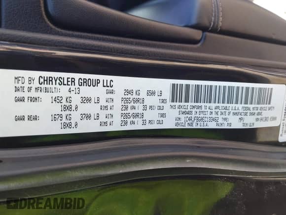 2014 Jeep Grand Cherokee Limited с VIN 1C4RJFBG0EC133462, выставлен на аукционе IAAI как лот 43185493 с пробегом 66 573 миль миль и . История ставок и продаж доступна на DreamBid. Изображение 9.