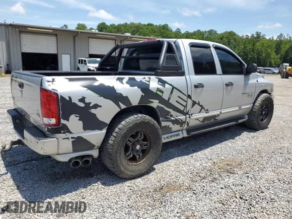 2005 Dodge 1500 SLT with VIN 1D7HA18DX5J639099, listed as a Copart auction lot 61249625 with 242,982 mi miles and Salvage title. Bid and sale history available at DreamBid. Image 3.