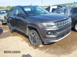 2022 Jeep Compass Limited with VIN 3C4NJDCB1NT224668, listed as a IAAI auction lot 43204616 with 53,996 mi miles and . Bid and sale history available at DreamBid. Image 1.