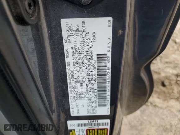 2011 Toyota Tacoma z VIN 5TFTX4CN5BX007270, wystawiony jako Copart lot #82773145 z przebiegiem 219 043 mil mil oraz Czysty tytuł • Clean title. Historia ofert i sprzedaży dostępna na DreamBid. Obrazek 12.