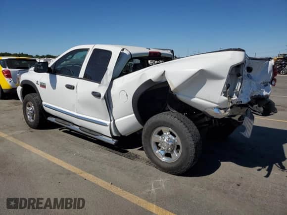 2008 Dodge 2500 SLT with VIN 3D7KS28A28G195768, listed as a Copart auction lot 68337115 with Not provided miles and Salvage title. Bid and sale history available at DreamBid. Image 2.