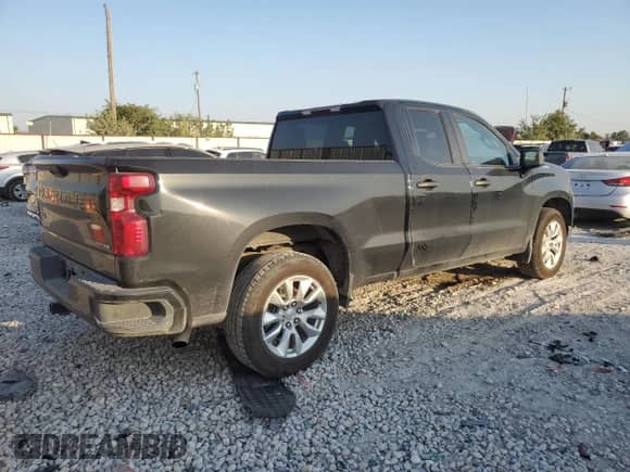 2023 Chevrolet Silverado 1500 Custom with VIN 1GCRABEK6PZ329298, listed as a Copart auction lot 75296024 with 53,495 mi miles and Salvage title. Bid and sale history available at DreamBid. Image 3.